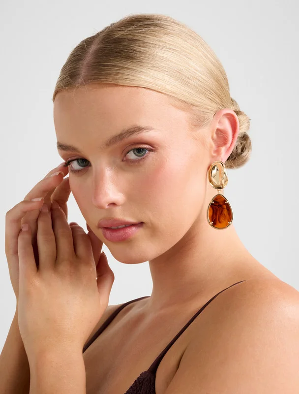 فورايفر نيو KIA Stone Drop Earrings